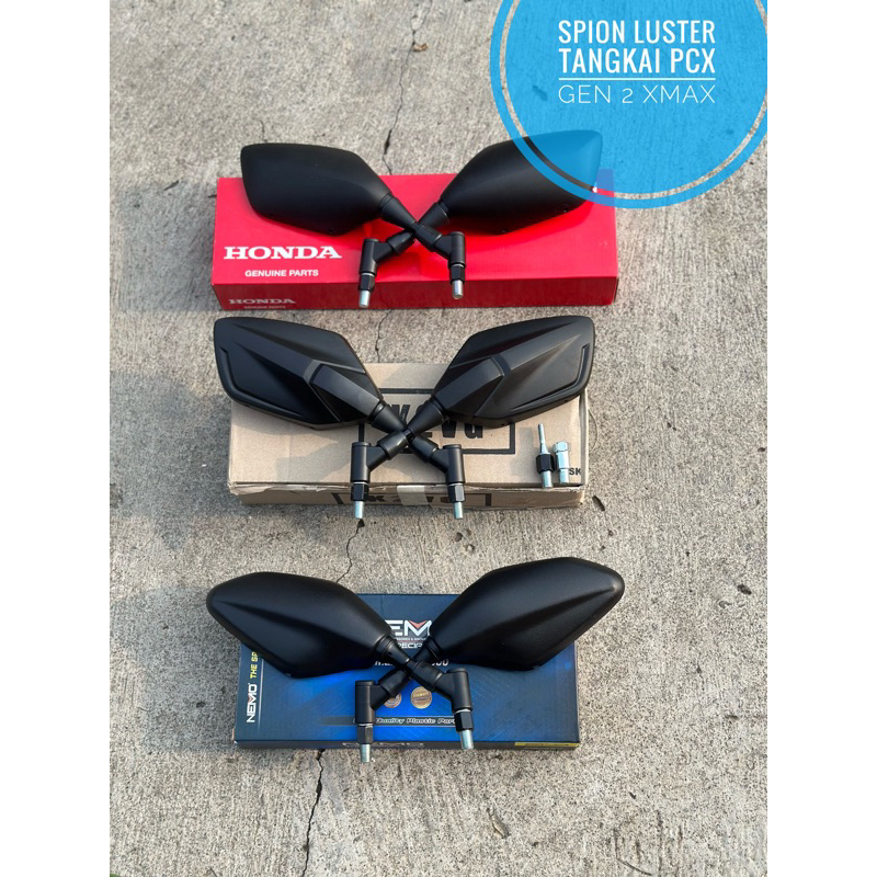 Spion CUSTOM luster tangkai GEN 2 PCX XMAX nemo bahan original HONDA bisa dipake motor honda & yamah
