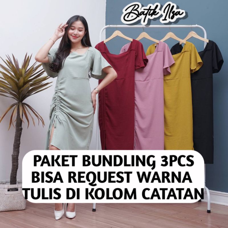 (SPESIAL PAKET BUNDLING 3PCS) PAKET USAHA 3PCS DRESS LAUREN DASTER LAUREN DRESS LAUREN DEWASA TERBAR