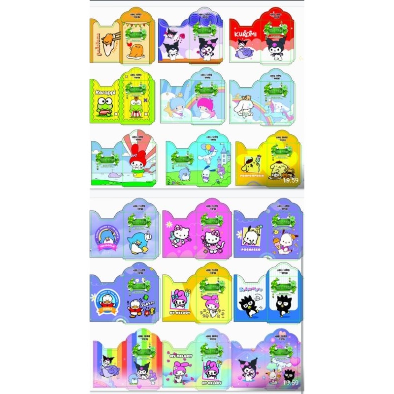 

1000 lembar amplop lebaran viral motif Sanrio kuromi