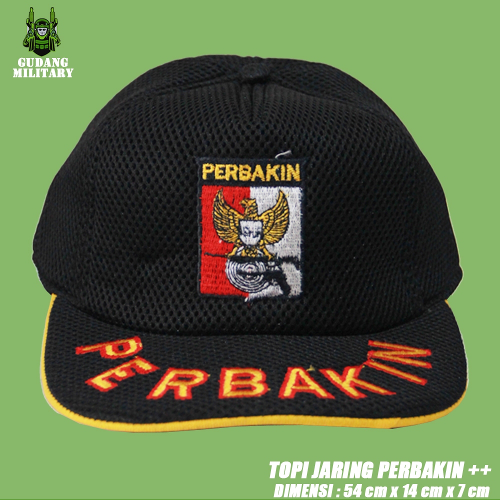 Topi Jaring Perbakin | Topi Jaring Logo Perbakin