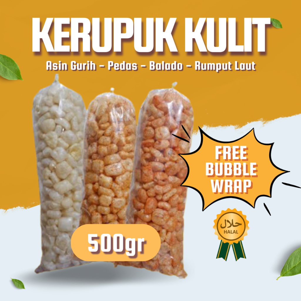 

KERUPUK KULIT SAPI RAMBAK/DOROKDOK/JANGEK VIRAL ENAK HALAL - 500 GRAM