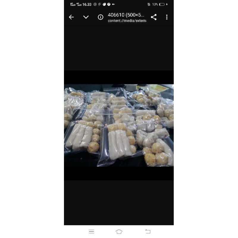 

Pempek Ikan laut Asli palembang adaan dan kulit isi 50 pcs