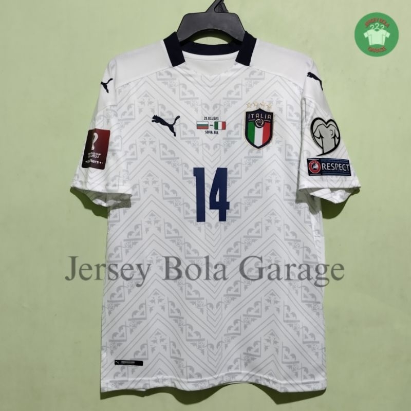 Jersey Bola Italy Italia Away 2020 2021 Chiesa