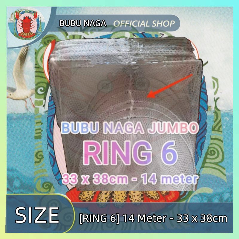 [RING 6] Bubu Naga Putih Jumbo 14 Meter - 33 x 38cm