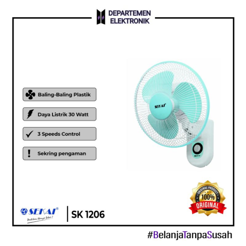 SEKAI KIPAS ANGIN DINDING WFN 1206 WALLFAN 12INCH