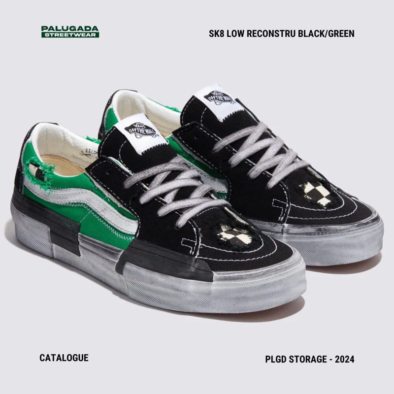 Vans Sk8 Low Reconstruct Black Green