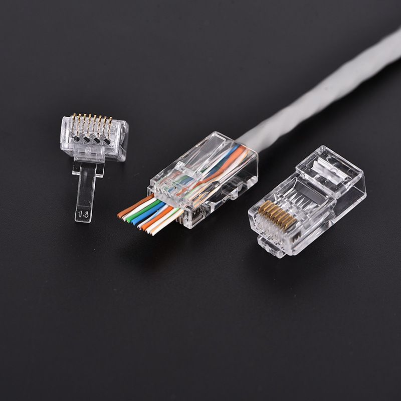 Konektor rj45 cat6 cat5 anti gagal super premium/ konektor rj45 anti gagal / konektor kabel lan cat5