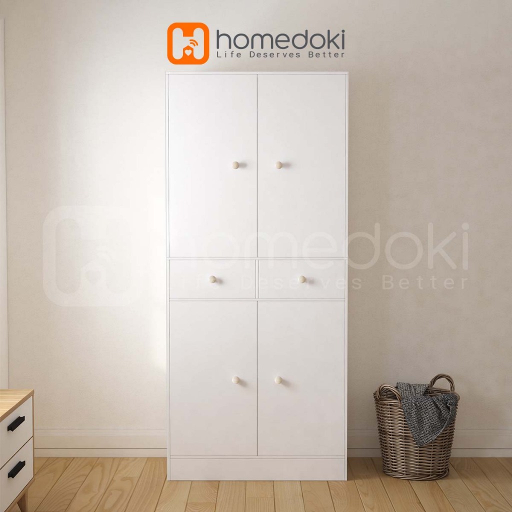 Homedoki Lemari Baju/Lemari Pakaian/Lemari Baju Minimalis/Lemari Pakaian Estetik/Lemari Baju Aesthet