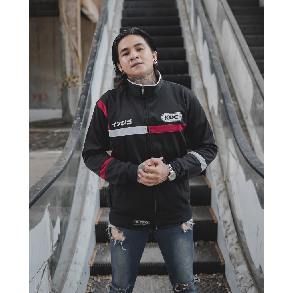 Indigo Jacket Tracktop Pria Lotto Original