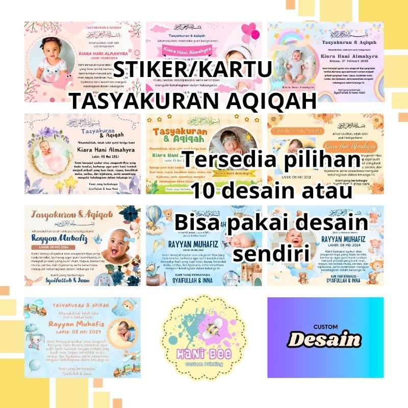 

STIKER/KARTU TASYAKURAN AQIQAH