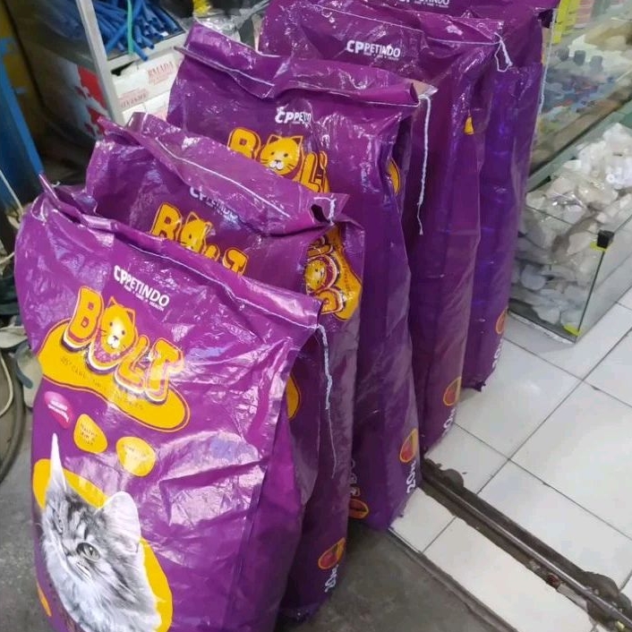 Grosir 5kg  BOLT ungu ikan tuna baru pakan kucing repack ORIGINAL