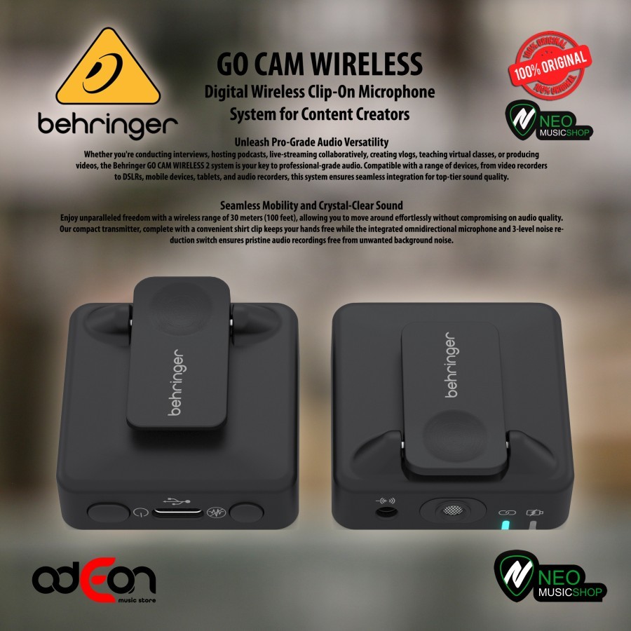 Behringer GO CAM WIRELESS Digital Wireless Clip-On Microphone System