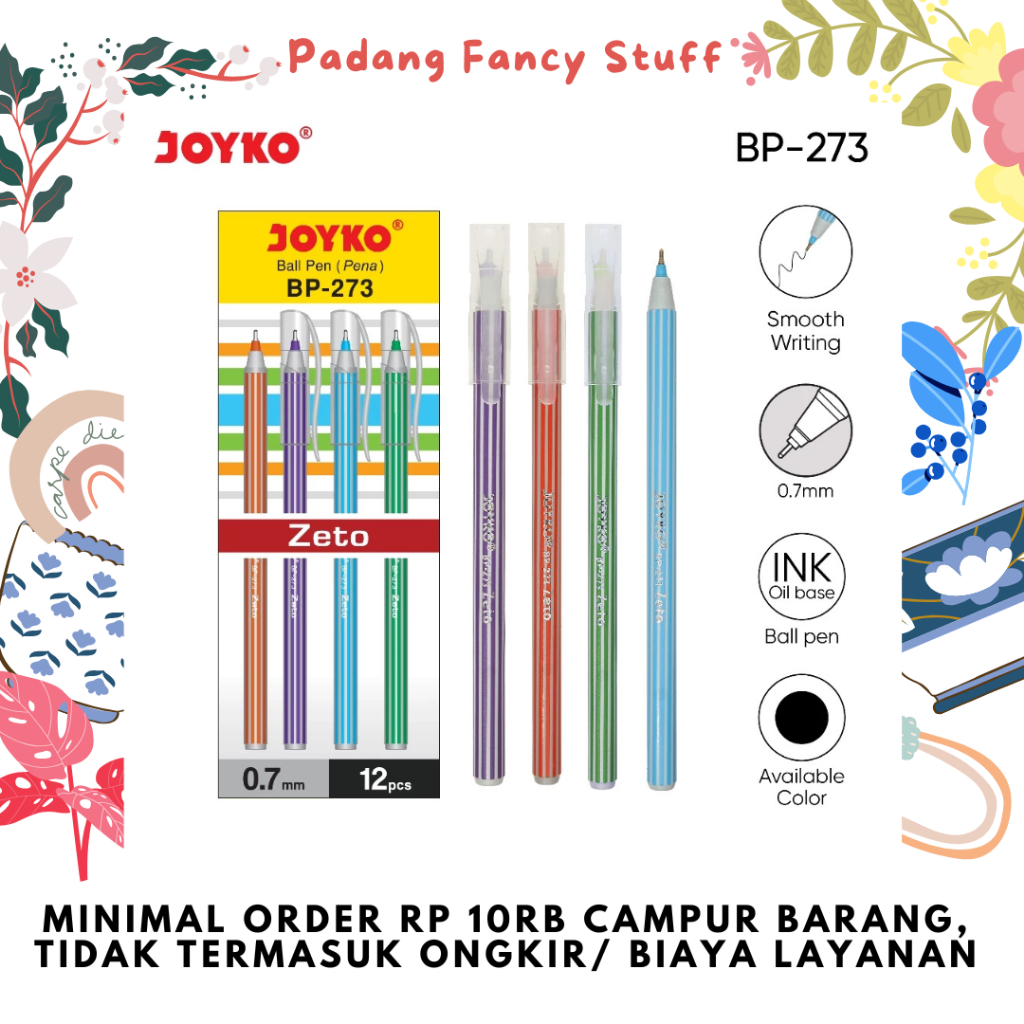 

PFS - 057 Bolpen Joyko ZETO BP-273 BONO BP-274 BRIZ BP-250 TRIS BP-275 PULPEN pena alat tulis