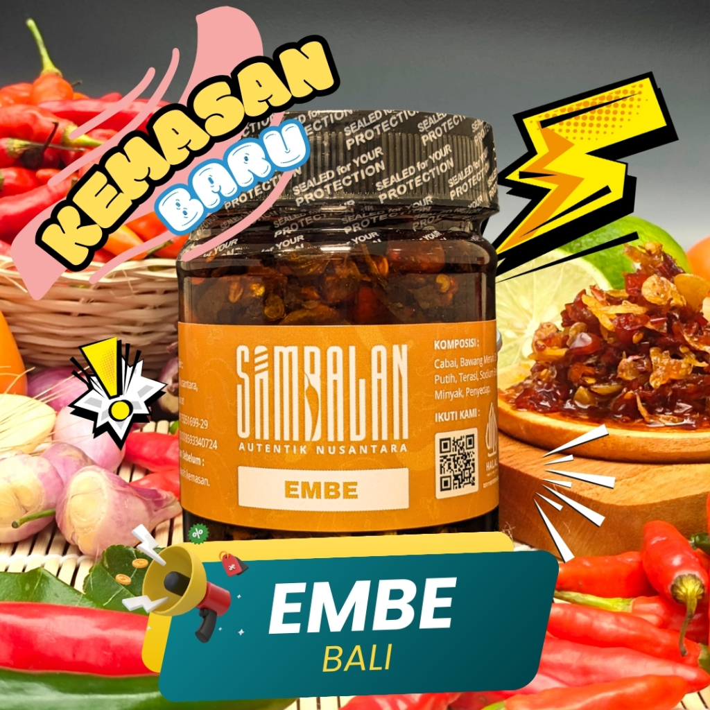 

[KEMASAN BARU] Sambalan - Sambal Embe BALI [ 150gr ]