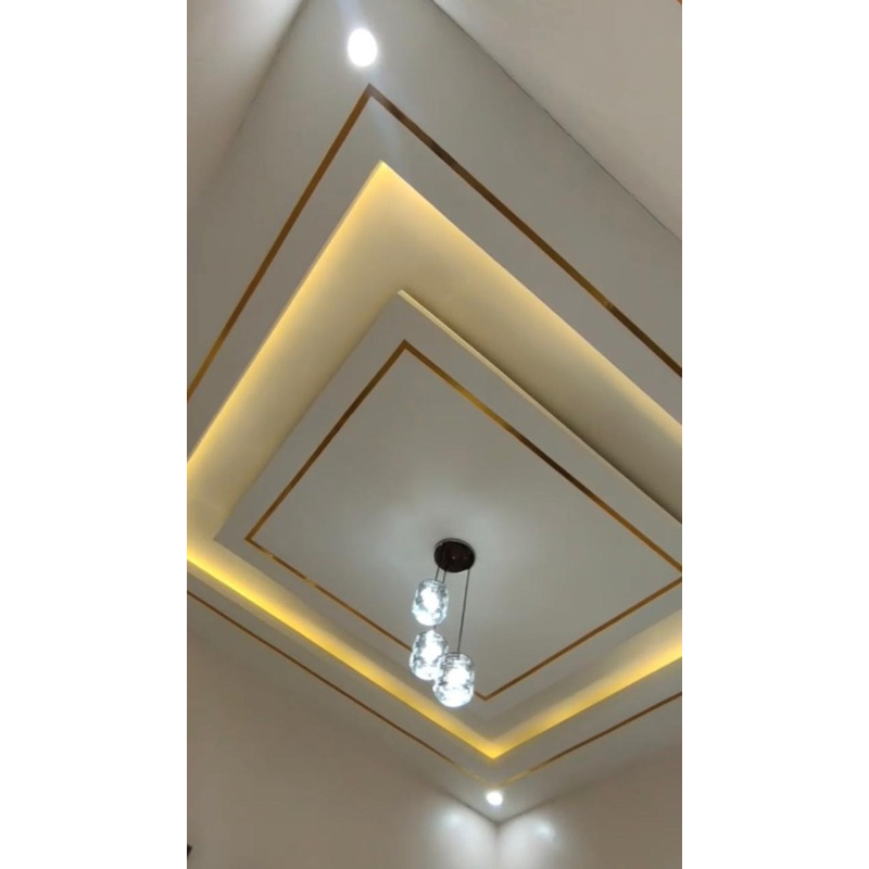 Plafon gypsum terpasang