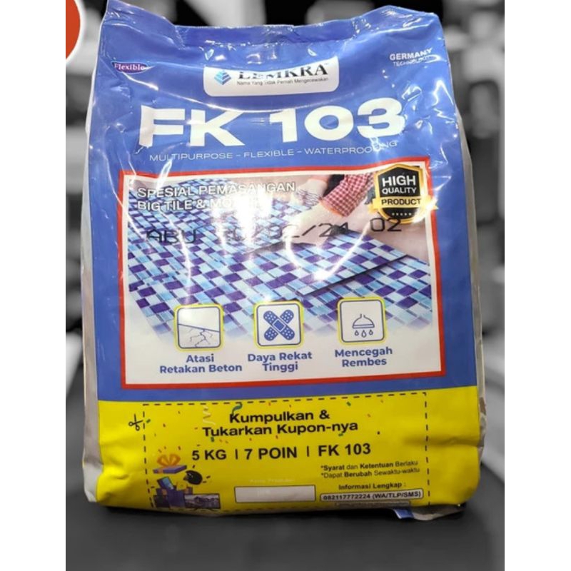 Lemkra FK 103 Semen Instan 5 kg Waterproofing Flex Anti Bocor Rembes FK103 5kg