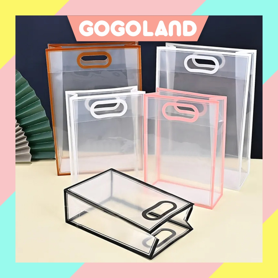 

⭐Gogoland⭐ TAS MIKA GOODIE BAG DOFF TRANSPARANT HAMPERS ULANG TAHUN HADIAH TAS SOUVENIR KADO R1182