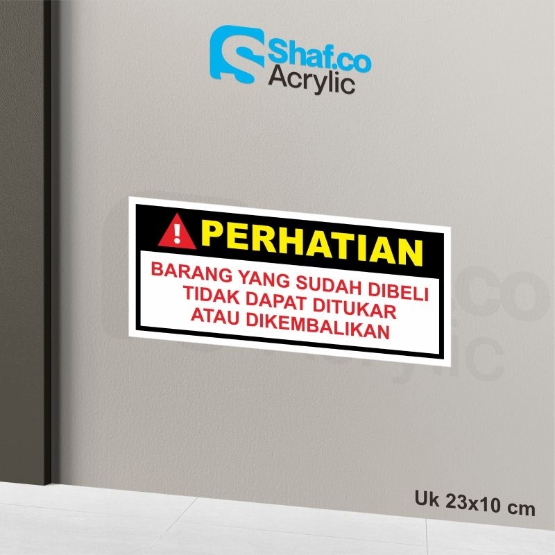 

STICKER PERHATIAN // BARANG YANG SUDAH DIBELI // STIKER // RAMBU-RAMBU