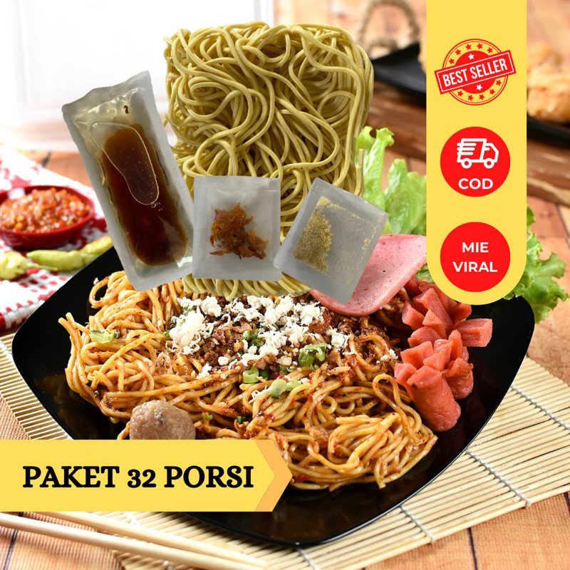 

Wizzmie | Bahan Baku Mie Level Ala Gacoan 32 Porsi | Mie Kober