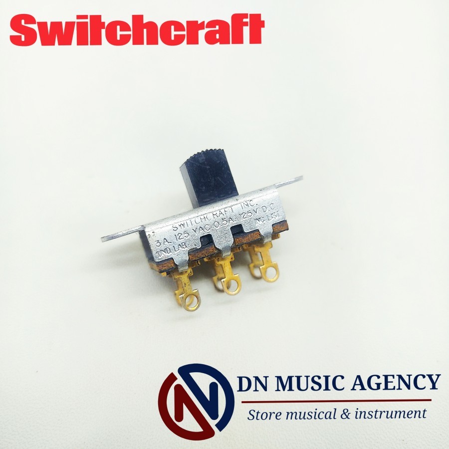 Switchcraft Switch slide DPDT Momentary switch flush 3 Amp gold plate original