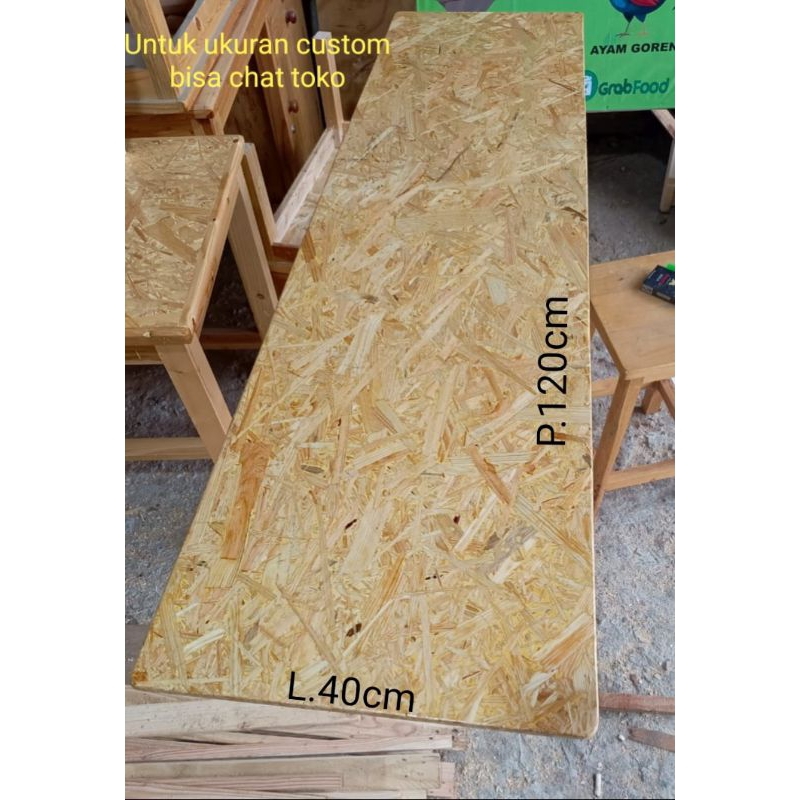 triplek waferboard jatilanda finishing serbaguna bisa custom ukuran/warna ukuran 120cmx40cm/triplek 