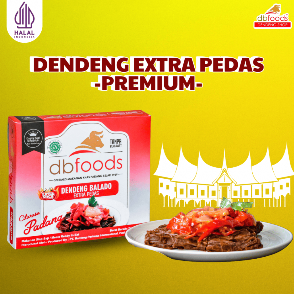 

DBFOODS Dendeng Pedas Premium Siap Makan Praktis Asli Padang