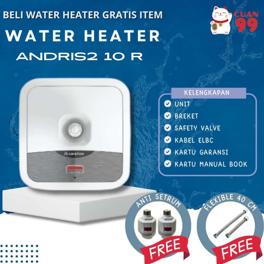 Water Heater Ariston ANDRIS2 10R / AN2 10 R / AN2 10R 10 LITER 200WATT
