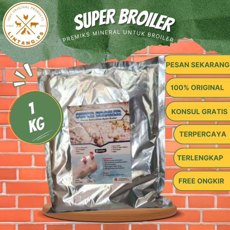 Super Broiler 1 kg - Premix Ayam Pedaging 1 kg - Premix Ayam 1 kg - Premix Ayam Broiler 1 kg