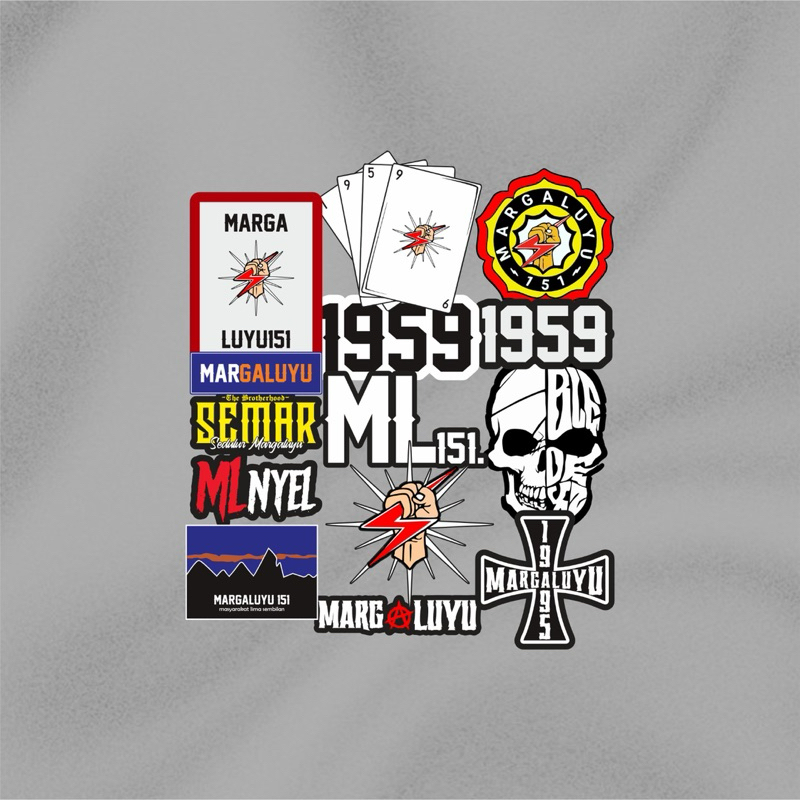 

Stiker Margaluyu 1959 Isi 14 Pcs - Stiker Anti Air - Stiker Pencak Silat