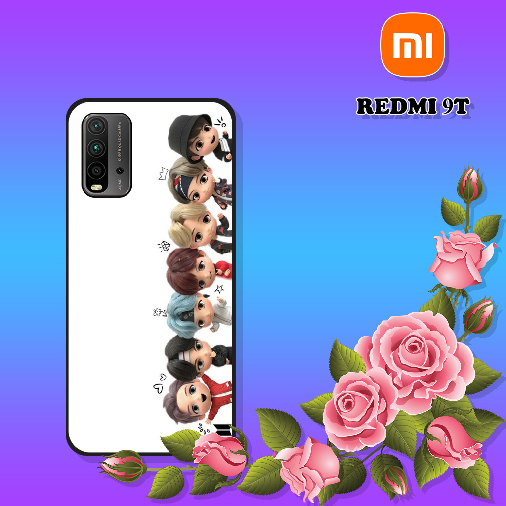 CUSTOM CASE GLOSSY [ PF40 ] ALL TYPE XIAOMI REDMI 9T MOTIF KPOP BTS TINY DESIGN PREMIUM