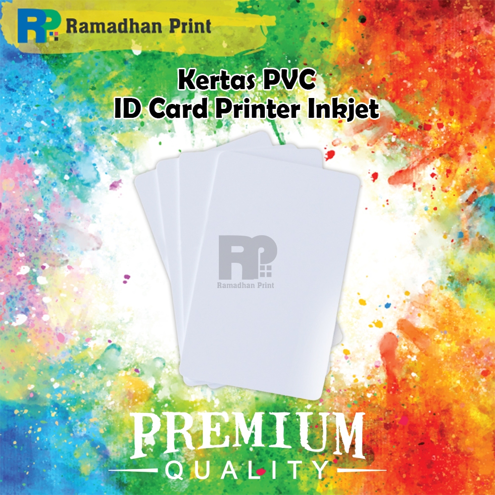 Kartu PVC Potongan Polos Blank ID Card bs inkjet Tanpa Chip Thermal Overlay ISO