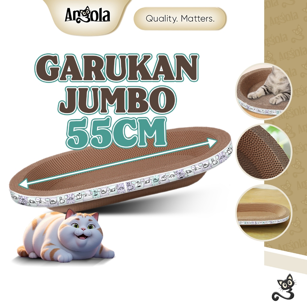 ANGOLA Papan Garuk Kucing Anjing M33-M35 Cat Scratch Board Extra Tebal Garukan Hewan Peliharaan / Cakaran Kucing / Tempat Tidur Kucing / Papan Garuk Mainan Kucing Cat Toys