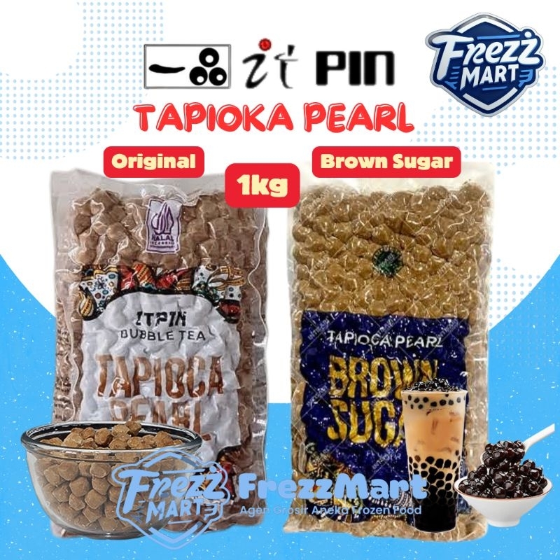 

Bubble Tapioka Pearl Itpin 1kg Boba Original Brown Sugar Topping Bubuk Minuman Bubble Drink Powder Tea