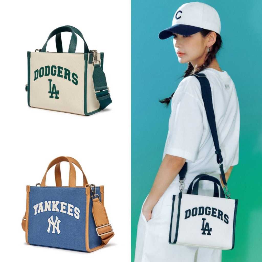 Tas Wanita Branded Keren Yankees Varsity Canvas Mini Tote Bag 22 x 18 cm 100% Original
