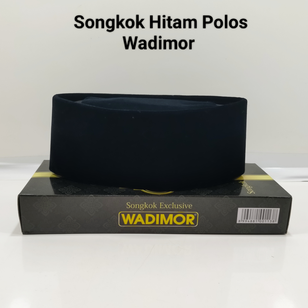 Songkok Wadimor Hitam Polos AC Songkok Wadimor Original