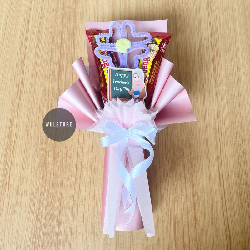 

RB Buket Mini / Buket Hari Guru / Buket Murah / Buket Bunga / Buket Snack / Buket Coklat