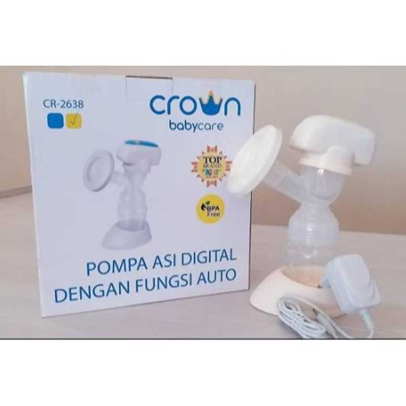 Crown Digital Auto Electric Breast Pump Pompa Asi Elektrik Baterai Adaptor - POMPA ASI ELECTRIK
