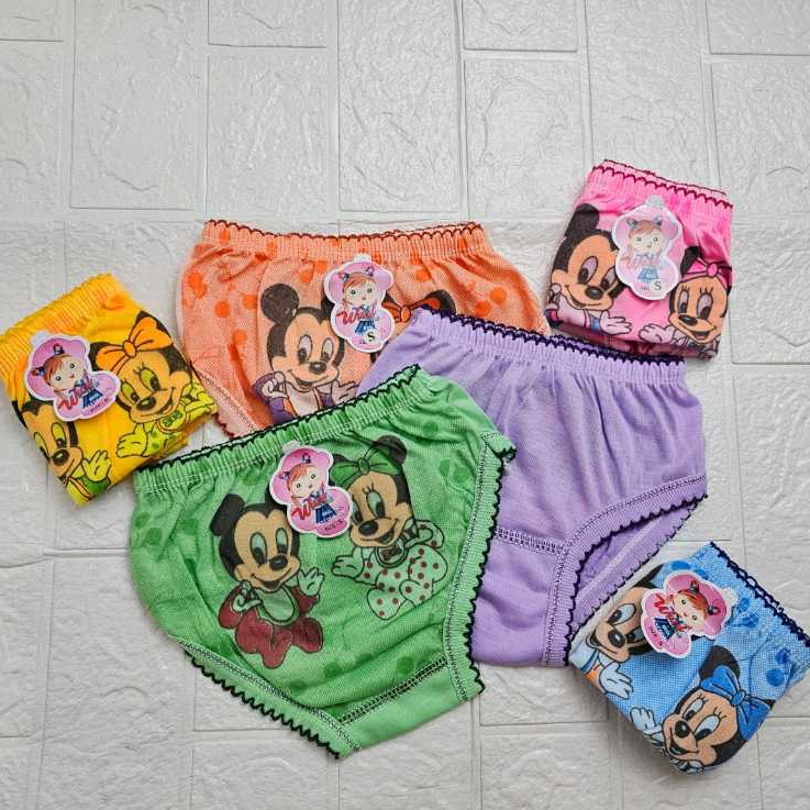 3pcs Cd Perempuan Anak / Anak Perempuan /  pinggang karet / Size S M L