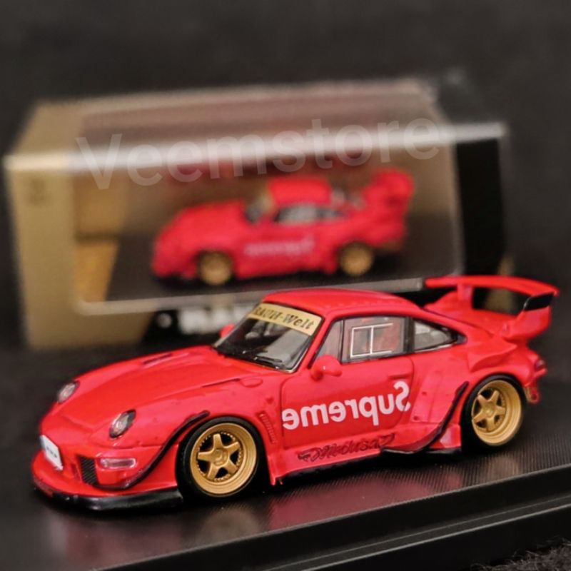 Die Cast 1:64 Porsche RWB 993 GT Wing SUPREME Red [SEALED] StarModel