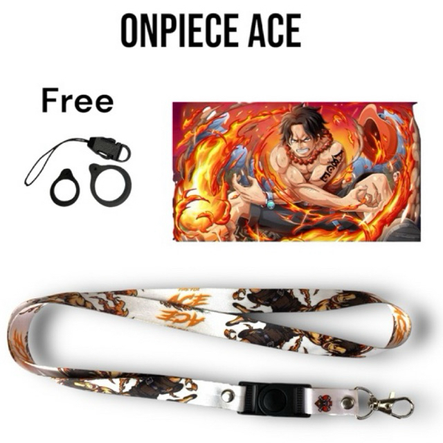 ONE PIECE LANYARD ANIME GANTUNGAN HP ID CARD