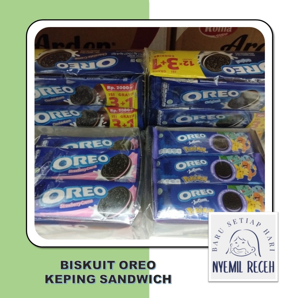 

Biskuit Oreo Keping Sandwich - 27.6gr per box isi 12 pack dengan pilihan 4 rasa
