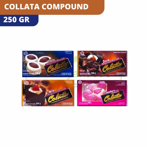 

Coklat Batangan Compound Collata Dark, White, Milk, Strawberry Chocolate 250gr