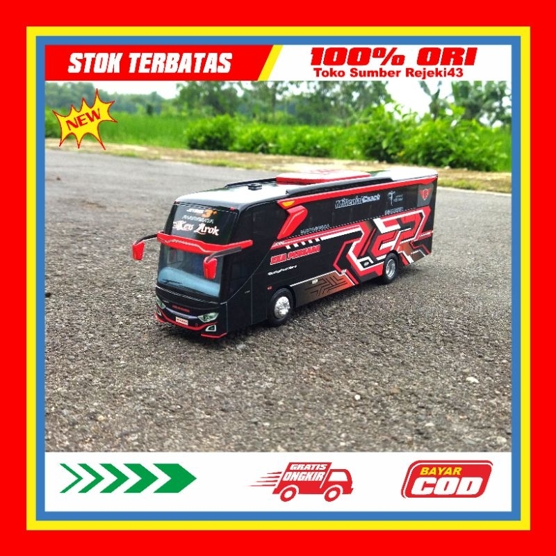 Bus EKA PERSADA KEN AROK miniatur bus asli bahan akrilik kece badai