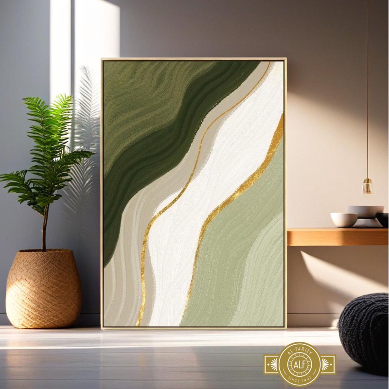 Lukisan Abstrak Gold Tekstur Hiasan Dinding dekorasi dinding lukisan aesthetic