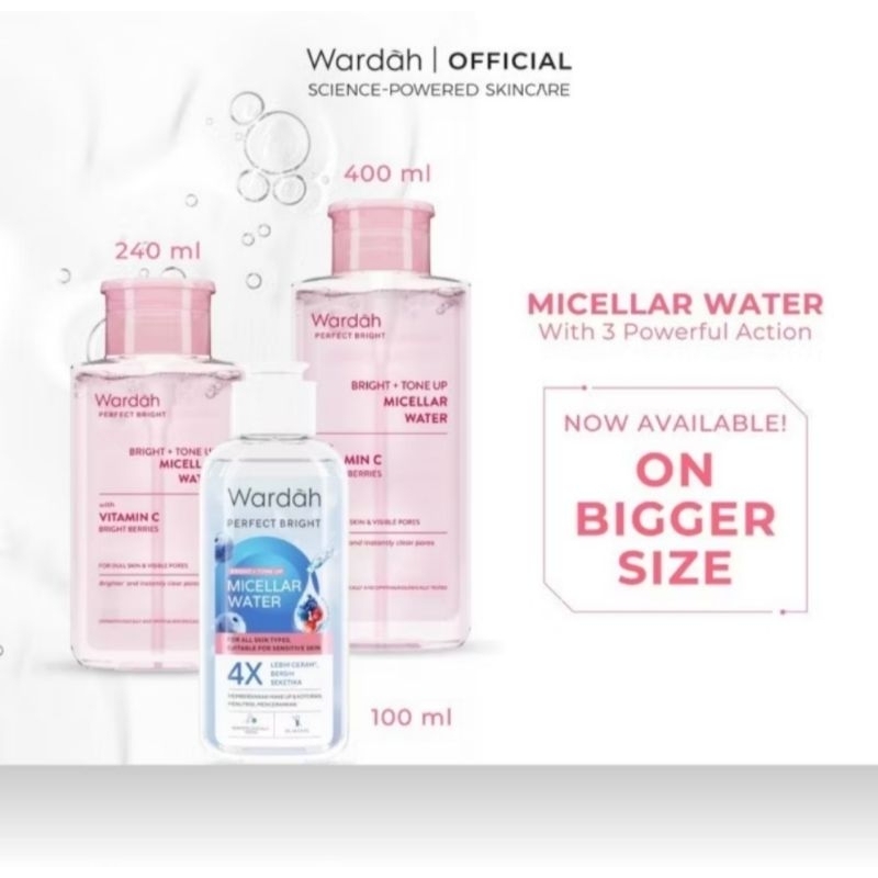 WARDAH PERFECT BRIGHT MICELLAR WATER//JUAL PRODUK WARDAH MURAH//SKINCARE LENGKAP