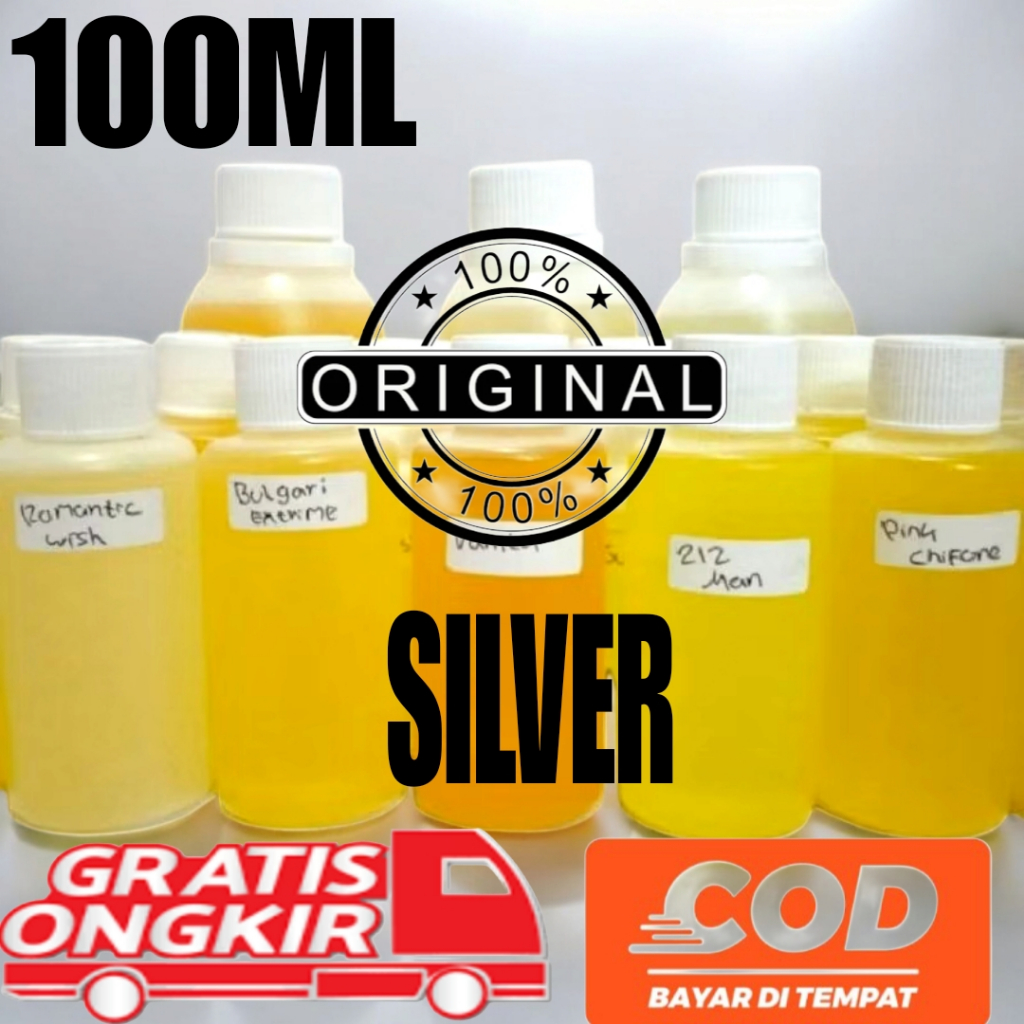 minyak wangi 100ml aroma SILVER bibit murni grade B