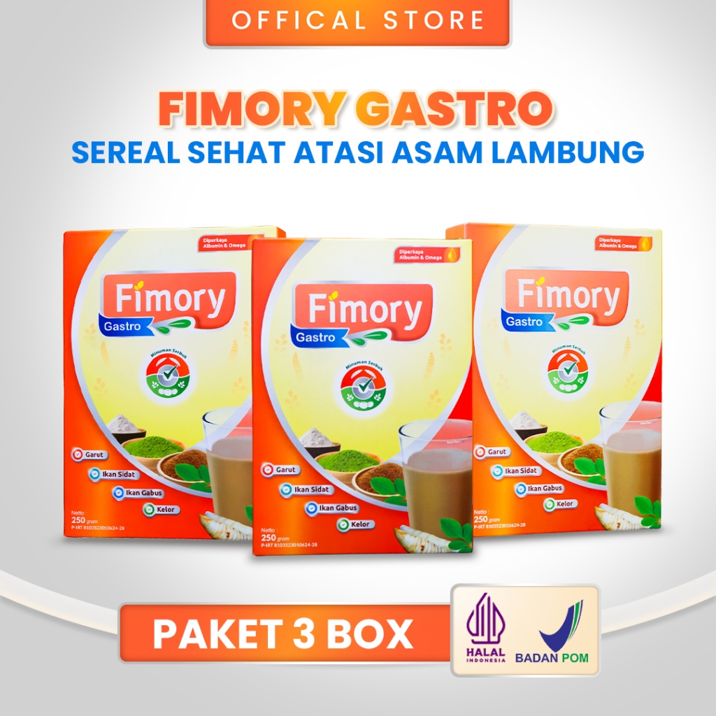 

PAKET 3 FIMORY Sereal Umbi Garut Atasi Asam Lambung (250g) Bisa COD