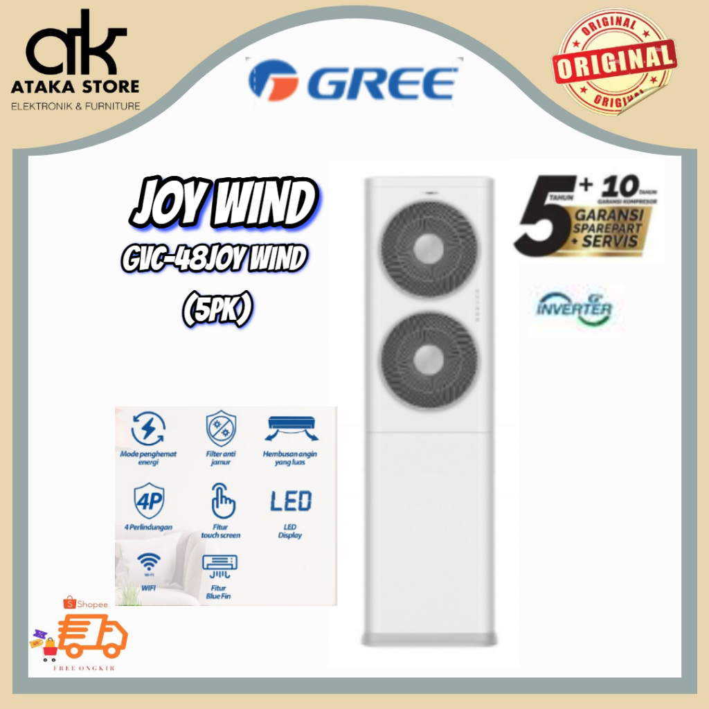 AC  GREE FLOOR STANDING  - JOY WIND - INVERTER FLOOR STANDING - GVC48JOYWIND