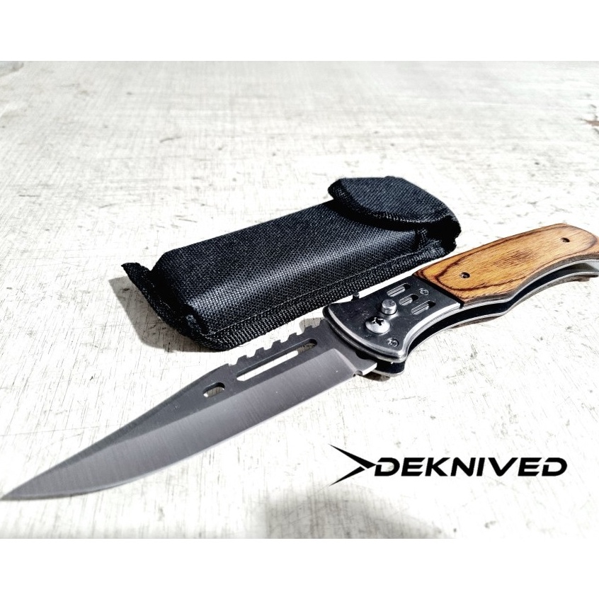 Promo Keren  Pisau Saku Lipat Survival Outdoor Automatic Stainless Steel Knife  Deknived