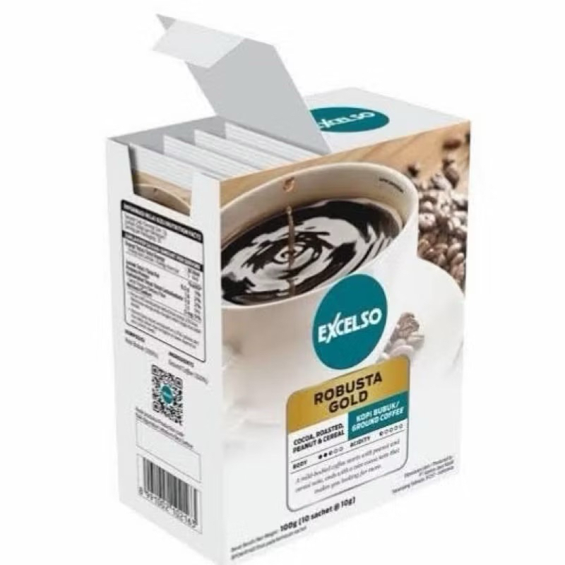 

Excelso Robusta Gold Bubuk Dus (isi 10 sachet)
